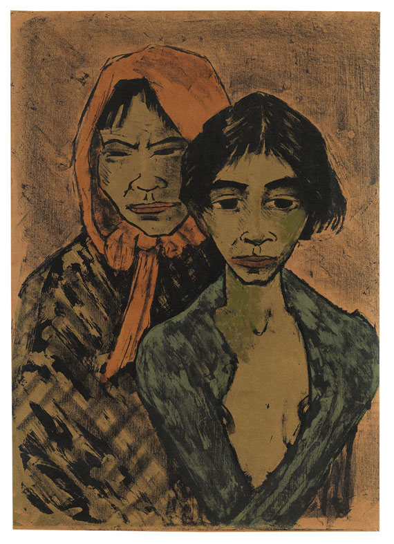 Otto Mueller - Zwei Zigeunerinnen (Zigeunermutter mit Tochter)