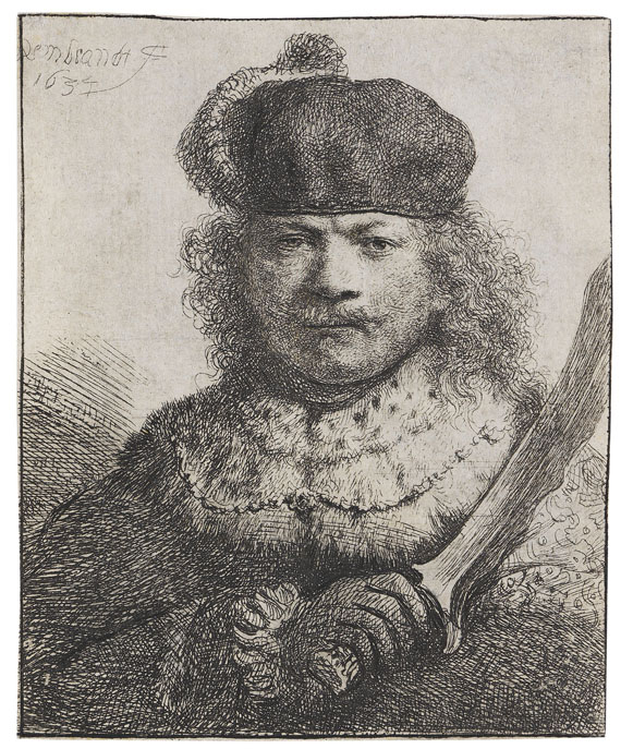 Harmensz. Rembrandt van Rijn - Selbstporträt mit dem Säbel