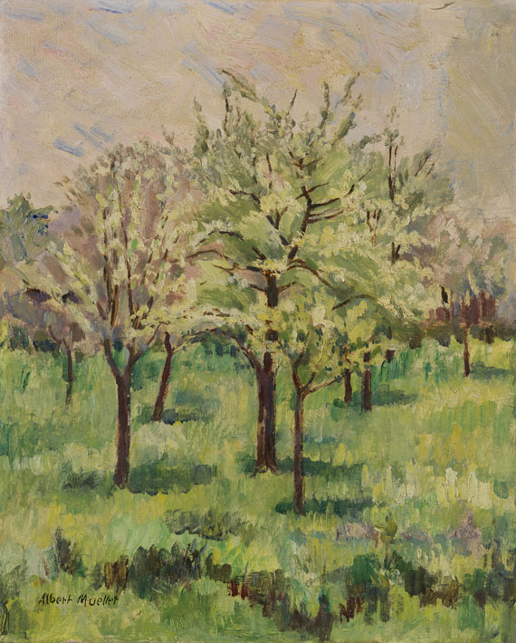 Albert Mueller - Blühende Bäume