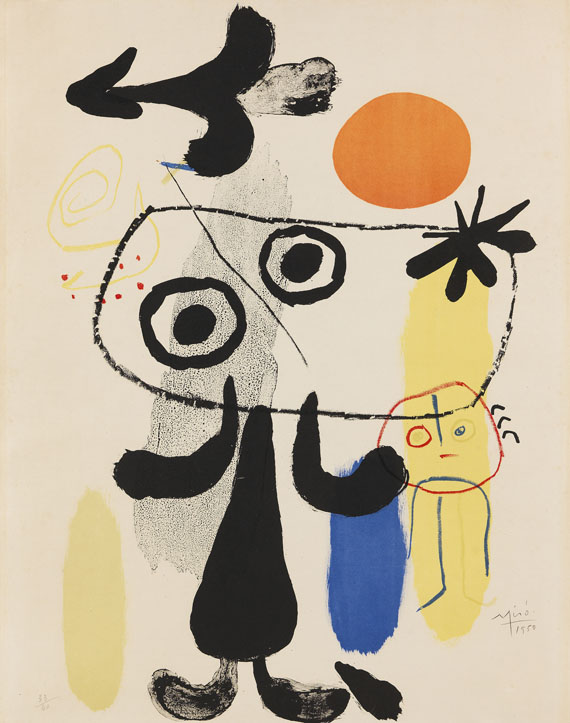 Joan Miró - Personnage au soleil rouge II
