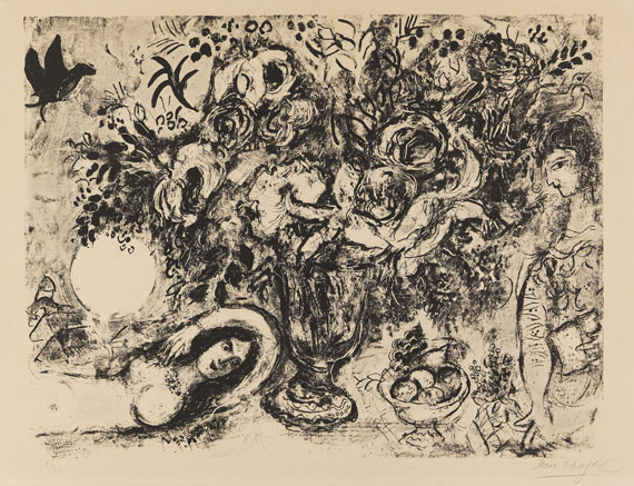 Marc Chagall - Nackte mit Blumen