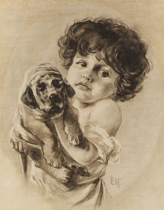 Emil Nolde - Kind mit Hündchen im Arm