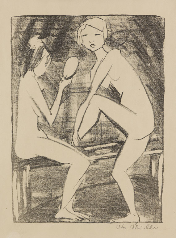 Otto Mueller - Zwei Mädchen mit Handspiegel (2)