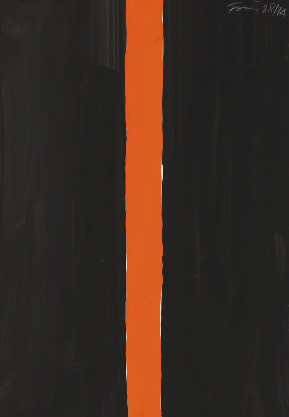Günther Förg - Ohne Titel (schwarz mit orange)