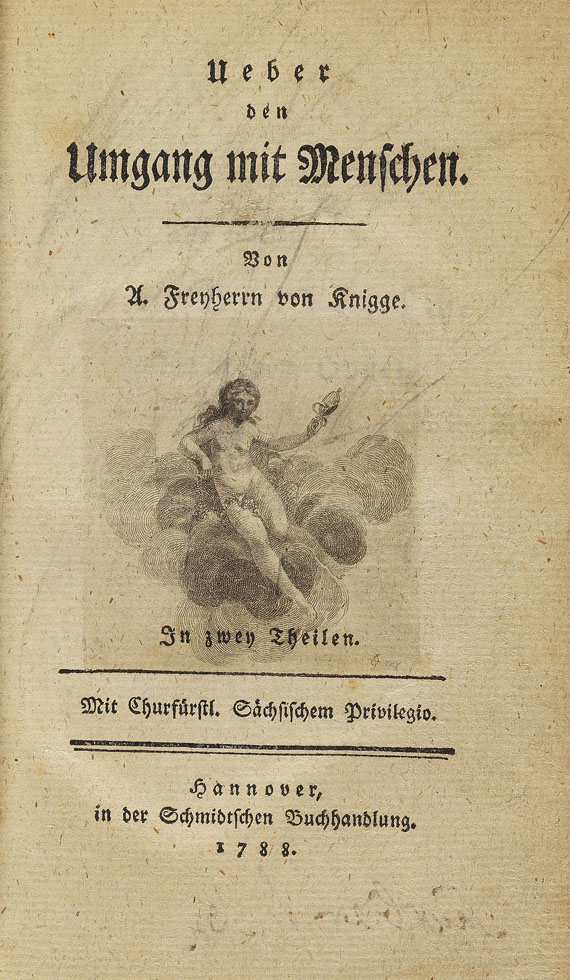 Adolf Knigge - Knigge Sammlung. 65 Tle. 1788-1984.