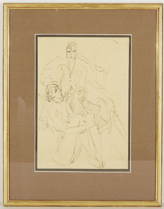 Ernst Ludwig Kirchner - Hockender Akt und sitzende Dame