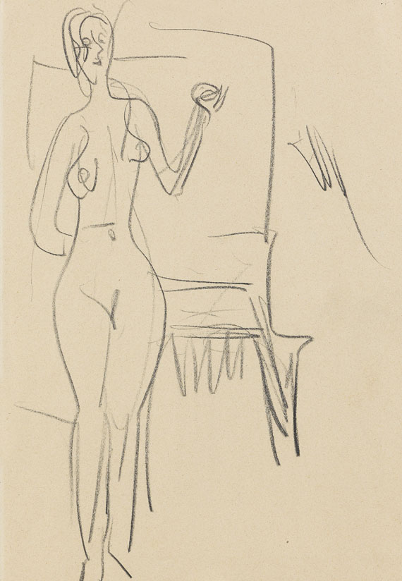 Ernst Ludwig Kirchner - Stehender weiblicher Akt