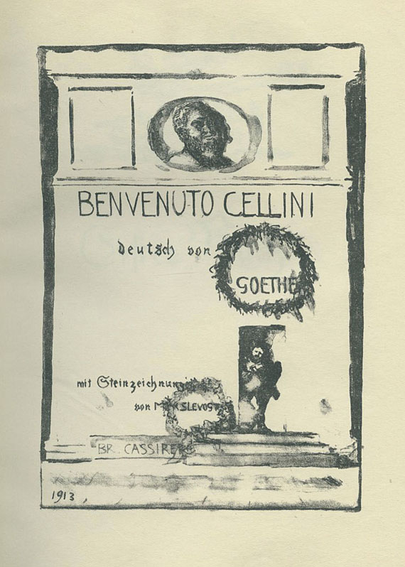 Max Slevogt - Benvenuto Cellini. 1913. Halbpergament.