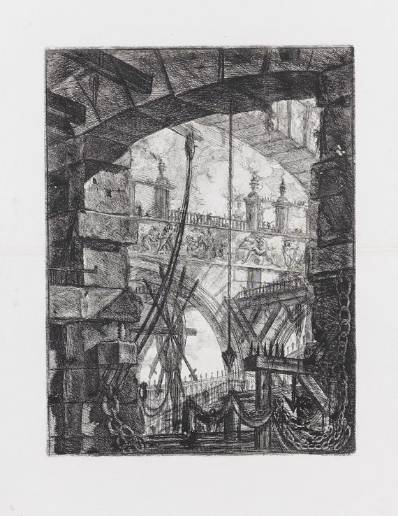 Giovanni Battista Piranesi - Blatt IV der sechzehnteiligen Folge der "Carceri d