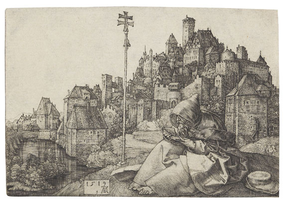 Albrecht Dürer - Der heilige Antonius vor der Stadt