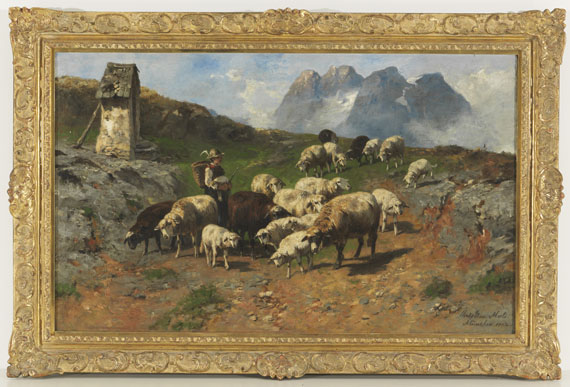 Christian Mali - Hirtenjunge mit Schafen im Gebirge