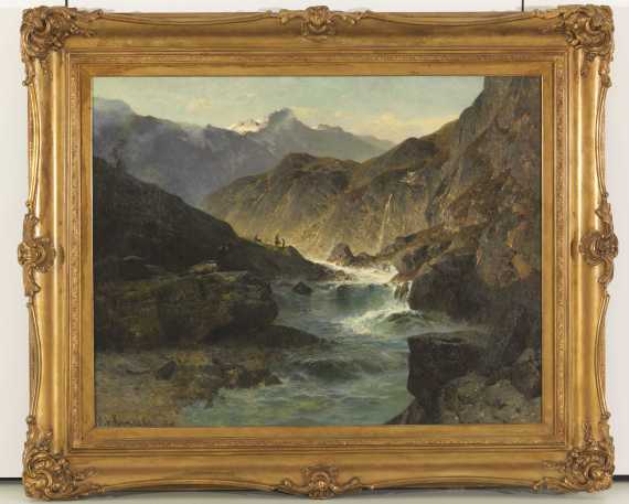 Otto Werner Henning von Kameke - Hochgebirge mit tosendem Fluss - Weitere Abbildung