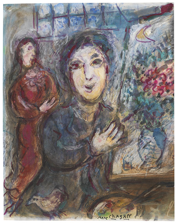 Marc Chagall - Le peintre dans son atelier