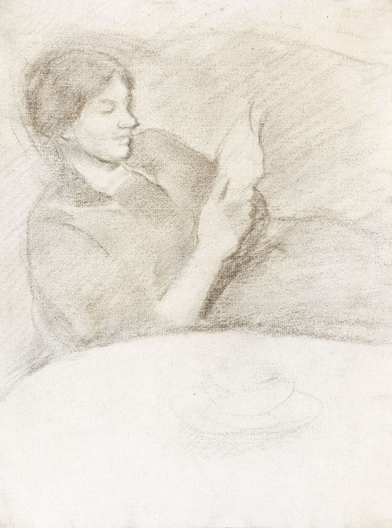 August Macke - Elisabeth mit Tasse, lesend
