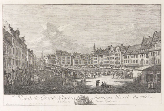 Bernardo Bellotto gen. Canaletto - Der Altmarkt in Dresden (Vue de la Grande Place du vieux Marché, du cote de la Rue du Chateau Royal)