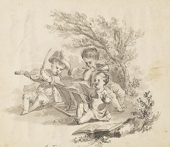 Jacob Wilhelm Mechau - Musizierende Kinder