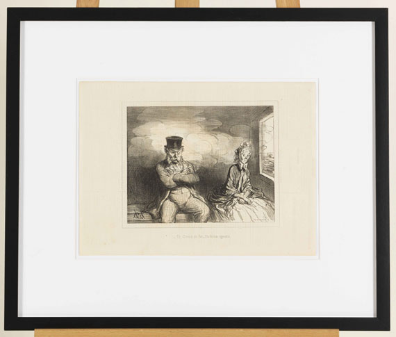 Honoré Daumier - En Chemin de Fer ... Un Voisin agréable