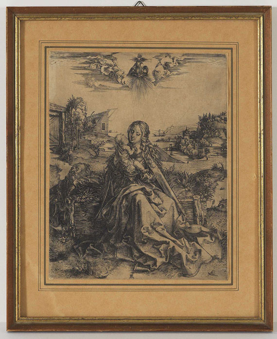 Albrecht Dürer - Die Heilige Familie mit der Libelle - Rahmenbild