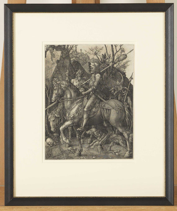 Albrecht Dürer - Der Reiter (Ritter, Tod und Teufel) - Rahmenbild