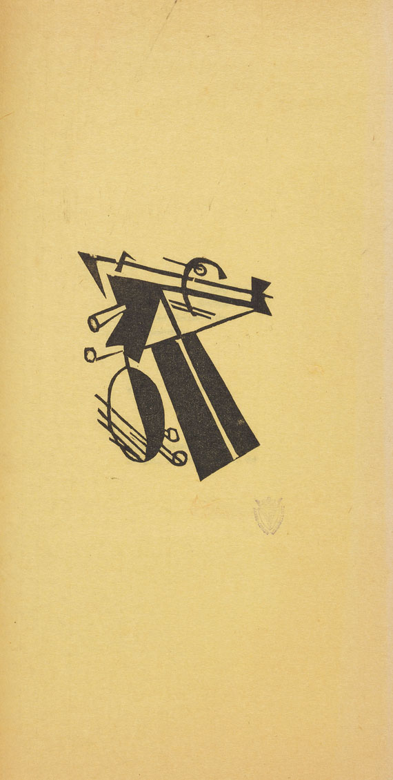 Raoul Hausmann - Material d. Malerei, Plastik, Architektur. Club Dada 3. Mit eigh. Schreiben. 1918.