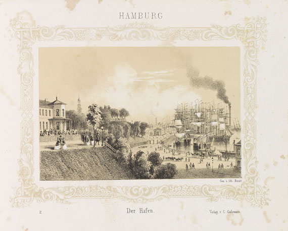Wilhelm Heuer - Miniatur-Album von Hamburg. Um 1865. - Weitere Abbildung