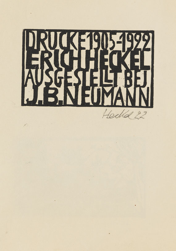 Erich Heckel - Katalog der Grafik-Ausstellung "Erich Heckel" bei J. B. Neumann, Berlin 1923 - Weitere Abbildung