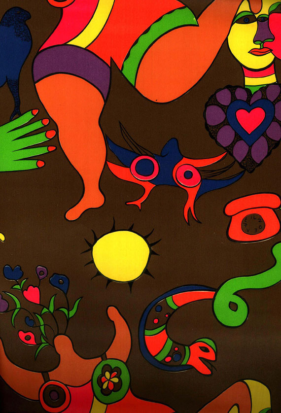 Niki de Saint-Phalle - Nana. Tapetenrolle. Um 1970.