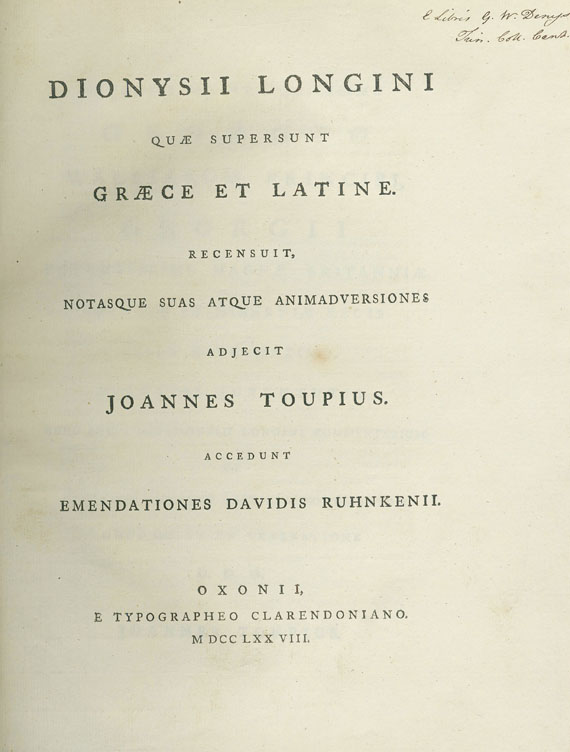 Englische Drucke des 17.-18. Jhs. - Engl. Drucke. 7 Werke in 9 Bdn. 1660-1810