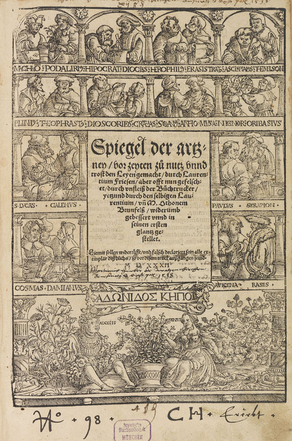 Lorenz Fries - Spiegel der Artzney. 1532.
