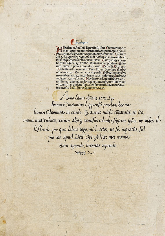 Hartmann Schedel - Weltchronik. 1493. Cincinnius-Exemplar. - Weitere Abbildung
