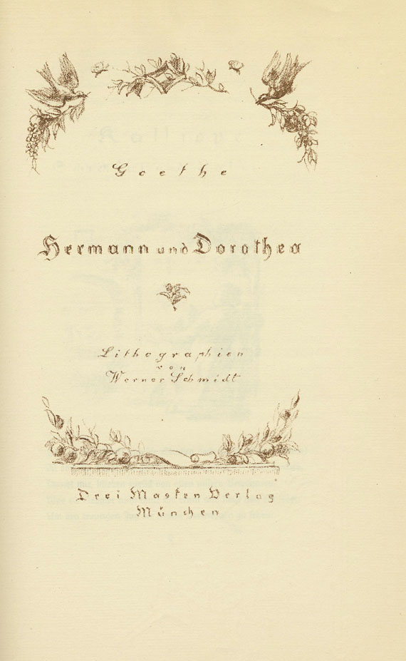 Johann Wolfgang von Goethe - Goethe. Hermann und Dorothea. 1923