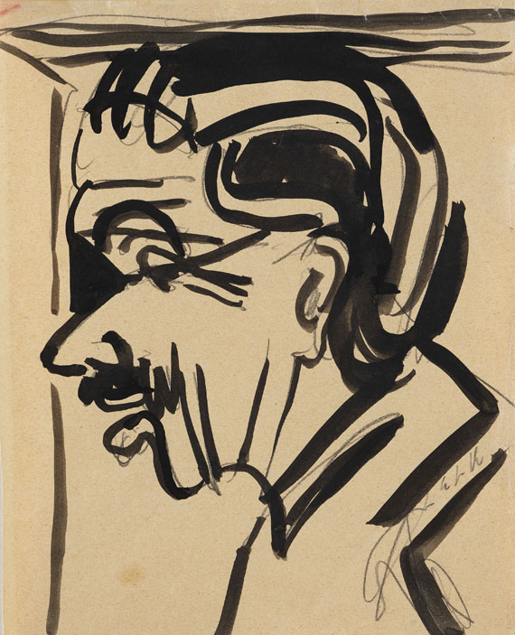Ernst Ludwig Kirchner - Männerporträt