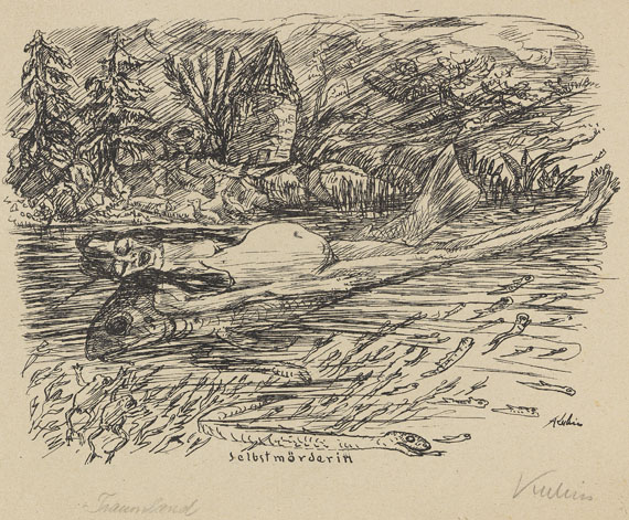 Alfred Kubin - 14 Bätter: aus "Traumland I/II" und "10 kleine lithografische Zeichnungen" - Weitere Abbildung