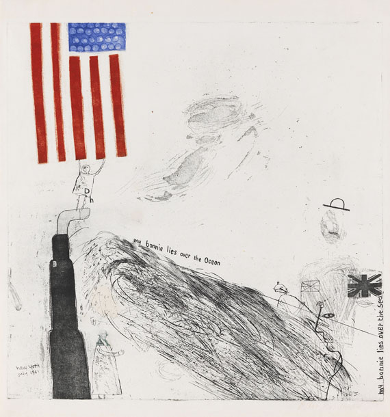David Hockney - My bonnie lies over the ocean