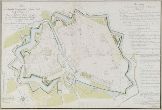 Niedersachsen - 1 Bl. Manuskriptplan von Hannover. 1790/91.