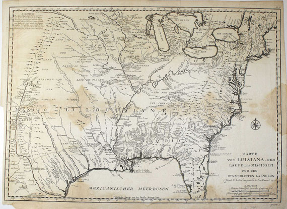 Amerika - 1 Bl. Louisiana (N. Bellin). 1744.