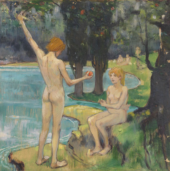 Ludwig von Hofmann - Adam und Eva (Paradies)