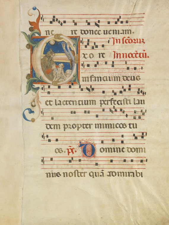 Manuskript - 1 Initiale auf Pergament: Kindsmord, 15. Jh.