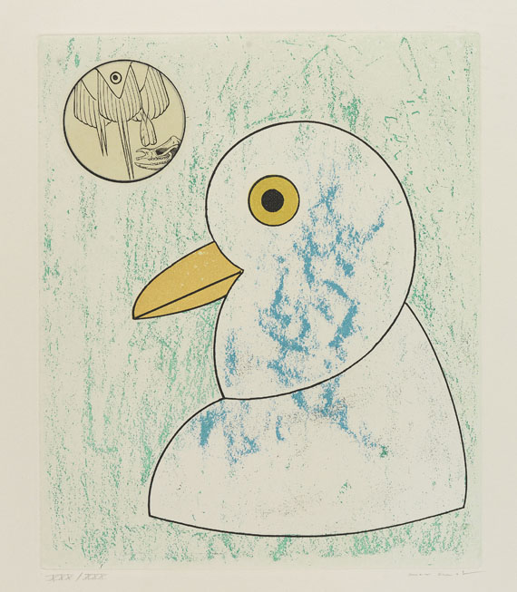 Max Ernst - Mappe mit 8 Bll.: Dorothea Tanning. Oiseaux en Péril. - Weitere Abbildung