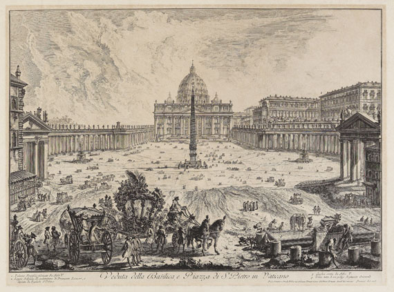 Giovanni Battista Piranesi - Veduta della Basilica, e Piazza de S. Pietro in Vaticano