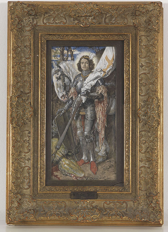 Wilhelm von Diez - Heiliger Georg mit dem erlegten Drachen - Rahmenbild