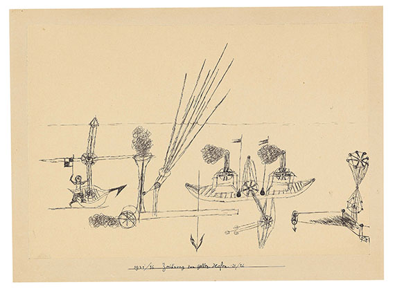 Paul Klee - Zeichnung zum gelben Hafen