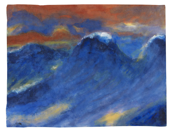 Emil Nolde - Das Meer (Bewegte blaue See mit mächtigen Wogen)