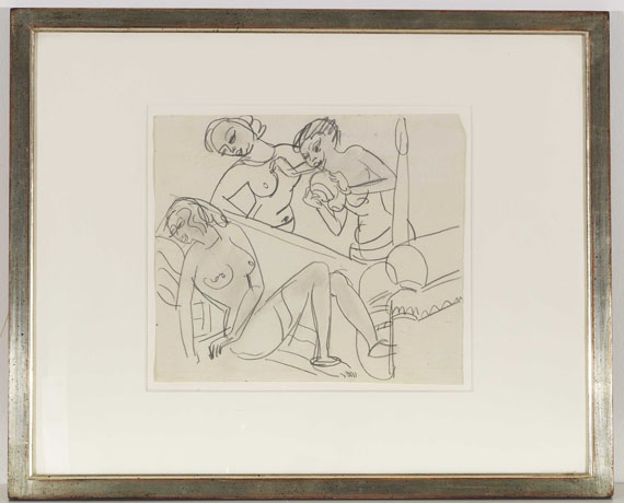 Ernst Ludwig Kirchner - Drei weibliche Figuren (nach Ajanta-Fresko) - Rahmenbild