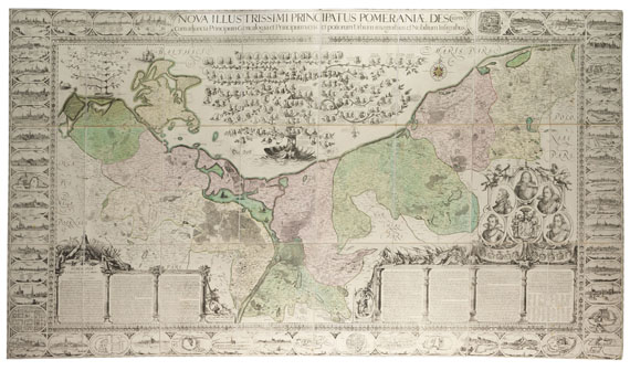  Polen - Lubin, Eilhard, 1 Bl. Principatus Pomeraniae Descriptio. (Geelkercken). - Weitere Abbildung