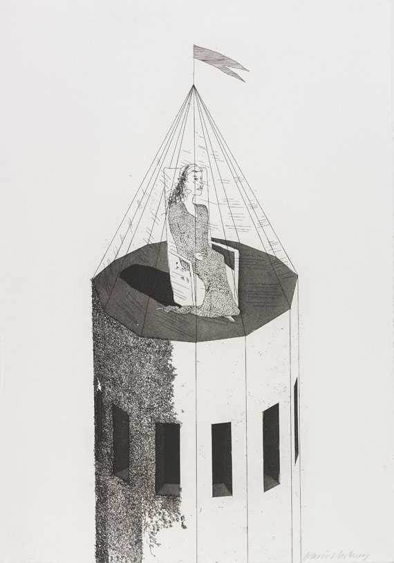 David Hockney - Six Fairy Tales - und 16 sign. Graphiken aus den Extra-Suiten