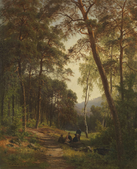 Fritz Ebel - Picknick auf der Waldlichtung