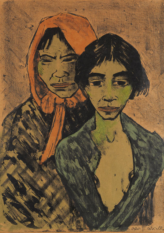 Otto Mueller - Zwei Zigeunerinnen (Zigeunermutter mit Tochter)