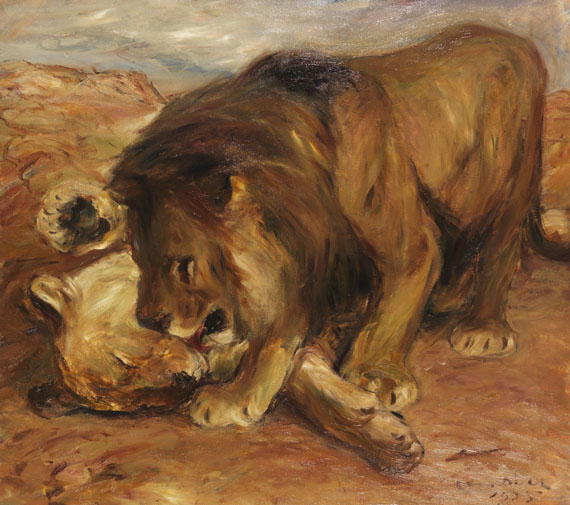 Otto Dill - Spielendes Löwenpaar