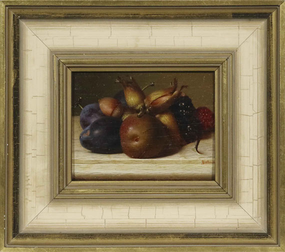 Jakob Lehnen - Stillleben mit Früchten und Nüssen - Rahmenbild